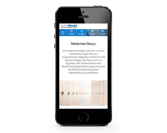 AstraDirekt, Website, Responsive Design