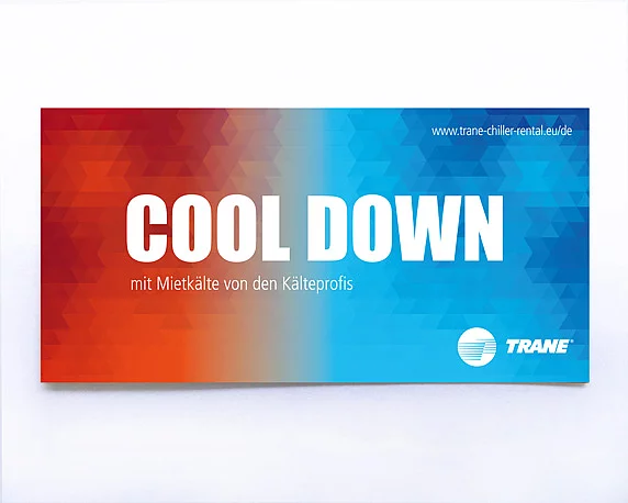 TRANE, Postkarte, Mailing, cool down, Mietlösungen