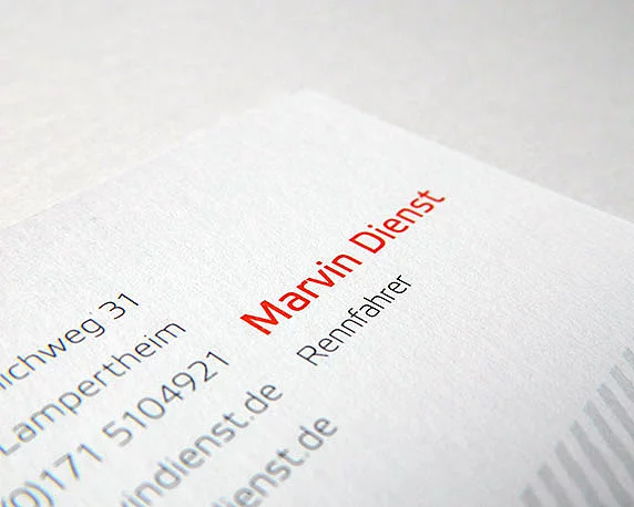 Marvin Dienst, Visitenkarten