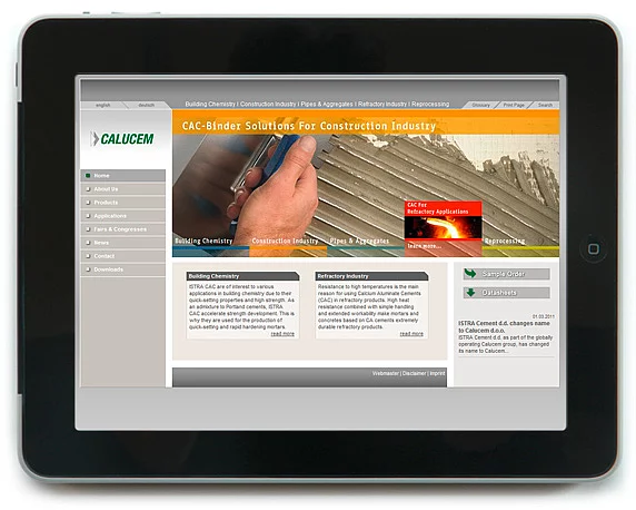 Calucem, Broschüre, Website