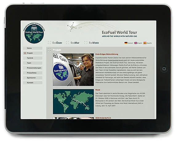 Challenge4, World Tour Website