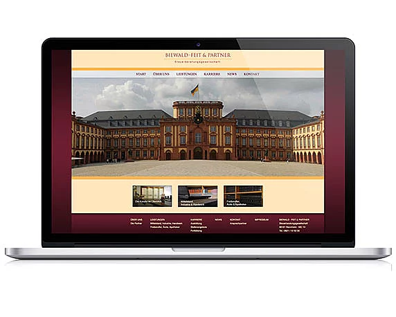 Biewald, Feit & Partner, Website, Werbeagentur magenta, Mannheim
