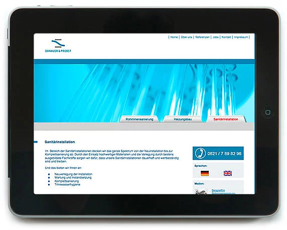 Donauer & Probst, Website