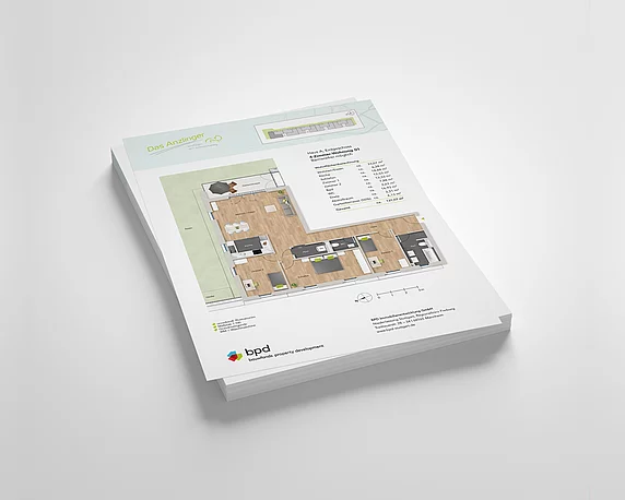 BPD Immobilienentwicklung, Immobilienmarketing, Grundrisse des Bauvorhabens Bad Schönborn