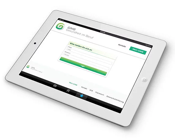 Website, GIMB, Gesundheit, Beruf