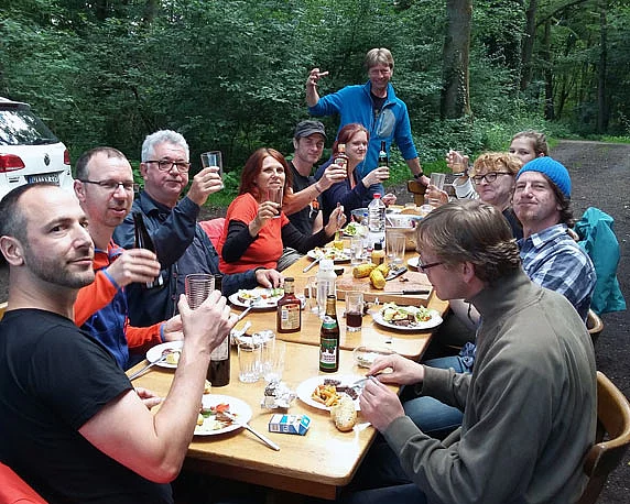 Pfadfinderhütte St. Georg, Waldfischbach-Burgalben, Pfalz, Betriebsausflug 2016, Grillen