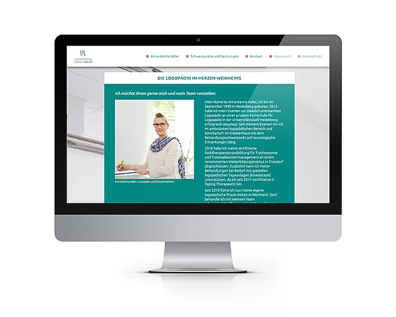 Logopädische Praxis Adler, Website, Corporate Design, Start-Up