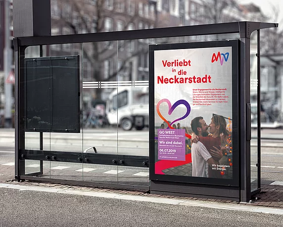 MVV "Verliebt in" Haltestellen-Plakat