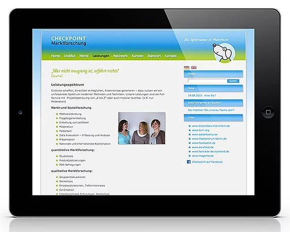 Checkpoint Marktforschung, Website