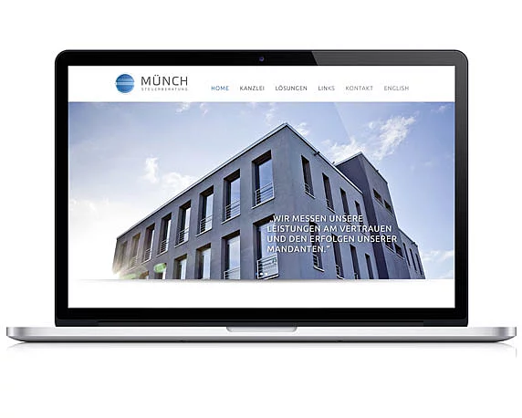 Münch Steuerberatung, Website, Startseite, Home