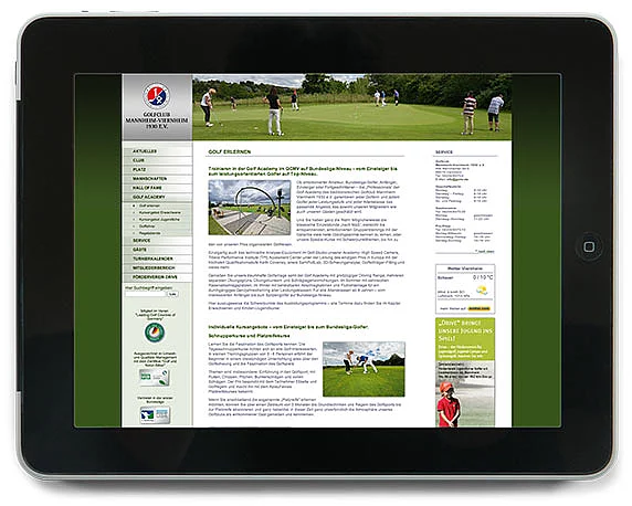Golfclub Mannheim Viernheim, Website