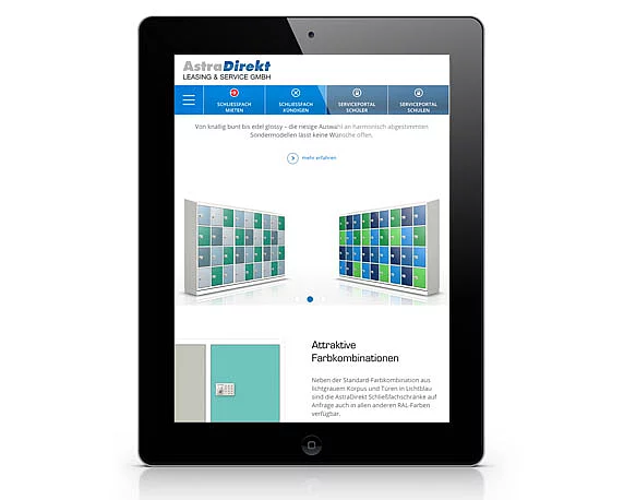 AstraDirekt, Website, Responsive Design