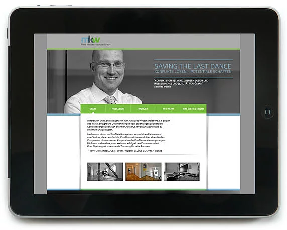 mkw Mediationskanzlei, Website, Webdesign