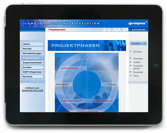 Gempex, Website