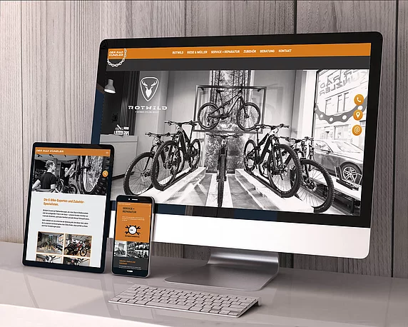 Website für Der Rad Künzler auf Desktop, Tablet und Smartphone