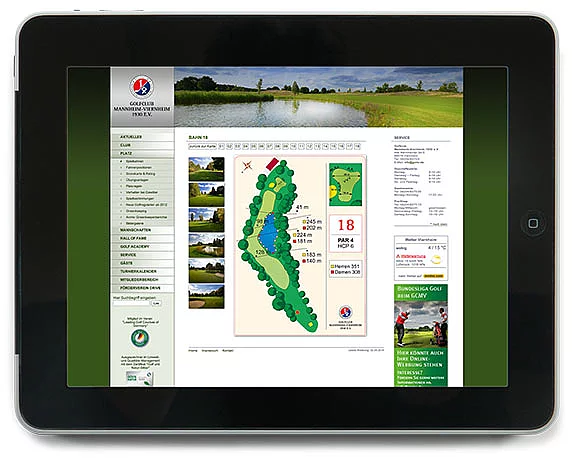 Golfclub Mannheim Viernheim, Website