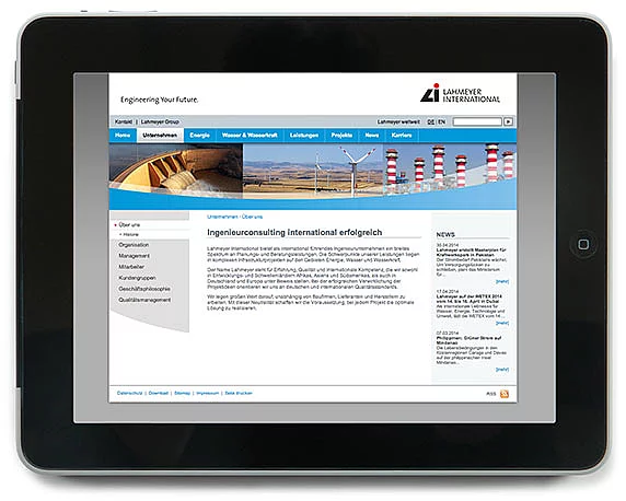 Lahmeyer Gruppe, Website