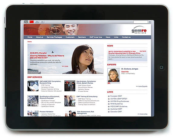 Gempex, Gemro Website, Werbeagentur magenta, Mannheim