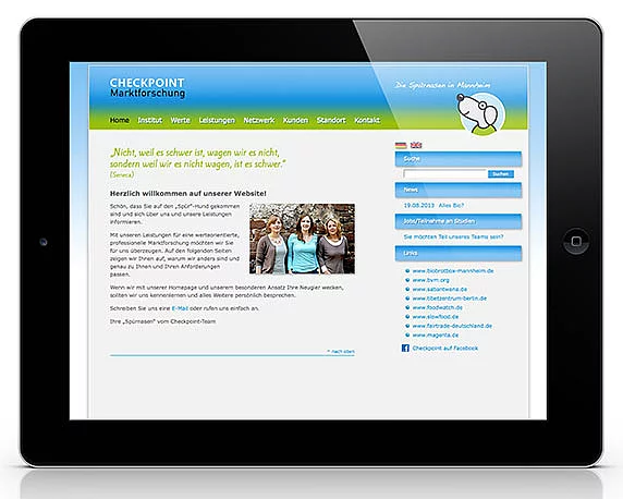 Checkpoint Marktforschung, Website