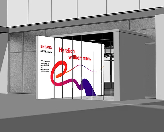 Visualisierung Eingang MVV E.forum