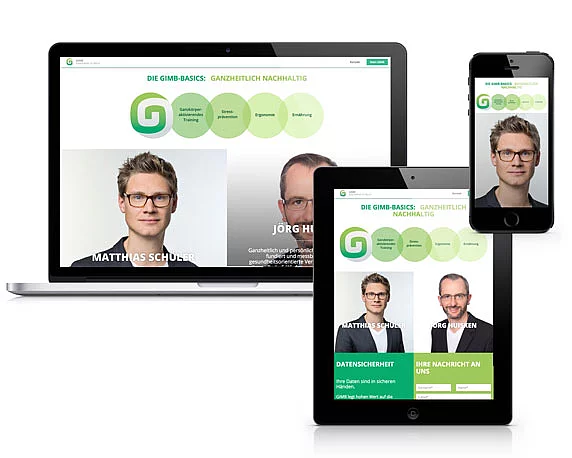 Website, GIMB, Gesundheit, Beruf, Werbeagentur magenta, Mannheim