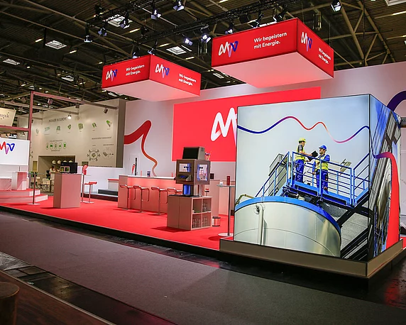 MVV, Messestand, IFAT, Corporate Design, Messebau, Werbeagentur magenta, Mannheim