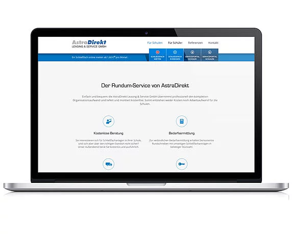 AstraDirekt, Website, Responsive Design