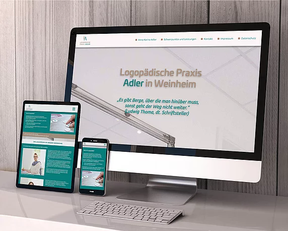 Logopädische Praxis Adler, Website, Corporate Design, Start-Up