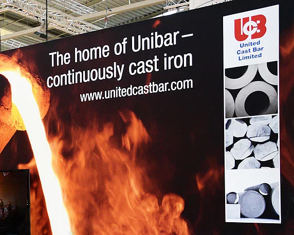 United Cast Bar Group, UCB, Messestand, Hannover, Leuchtkasten