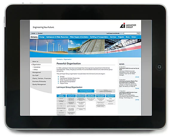 Lahmeyer Gruppe, Website