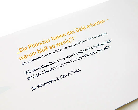 Wittenberg & Hewelt, Weihnachtskarte, Illustration