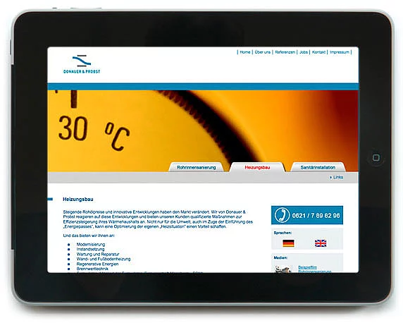 Donauer & Probst, Website