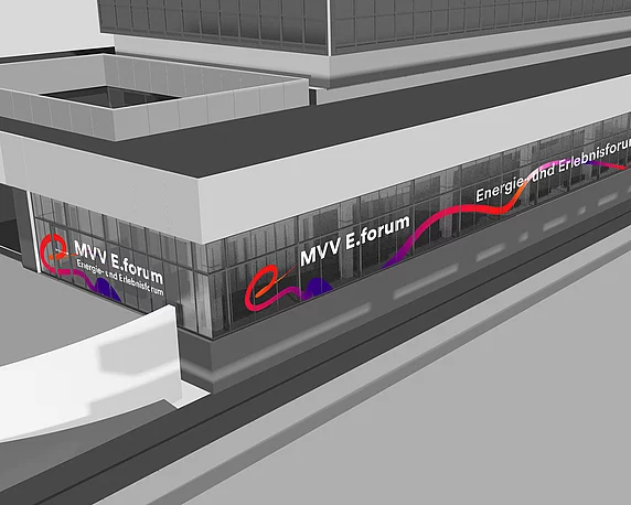 Visualisierung MVV E.forum von außen