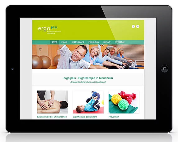 ergo plus, Website, Logo, Werbeagentur magenta, Mannheim