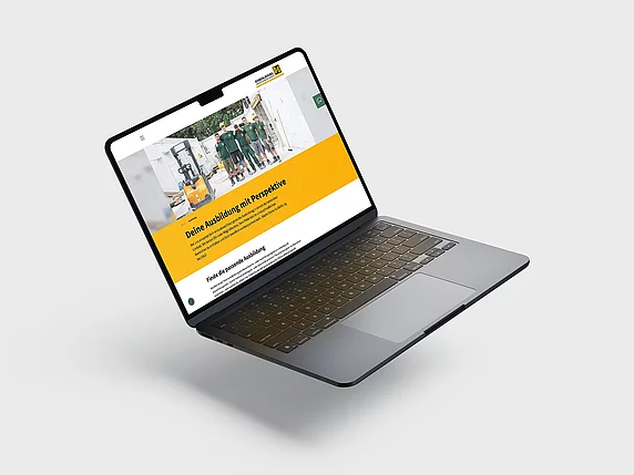 Ausbildungsseite Desktopansicht