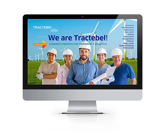 Tractebel, Rebranding, Corporate Design, Startbildschirm
