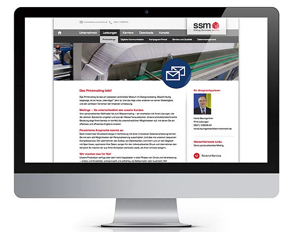 ssm, Website 2014, Leistungen
