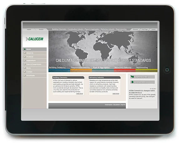 Calucem, Broschüre, Website