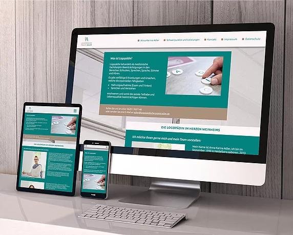 Logopädische Praxis Adler, Website, Corporate Design, Start-Up