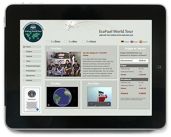 Challenge4, World Tour Website