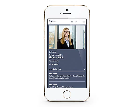 WSB-Unternehmensgruppe, Website, Smartphone, mobil