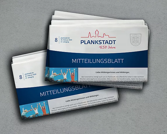 Gemeinde Plankstadt, Corporate Design, Jubiläumslogo, Werbeagentur magenta Mannheim