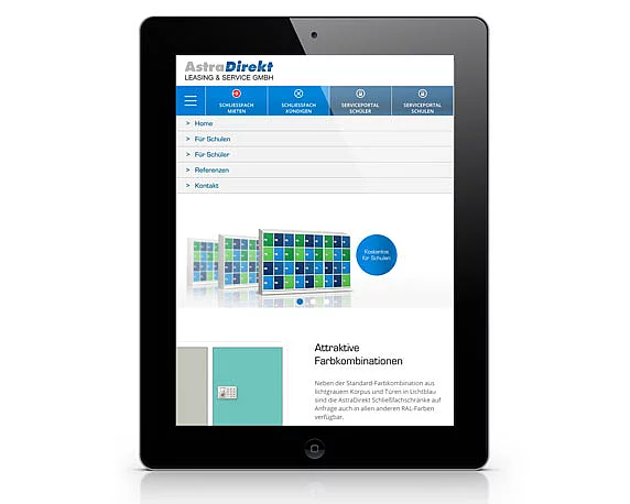 AstraDirekt, Website, Responsive Design