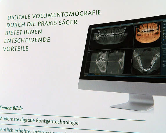 Dr. Säger, Zahnarzt, Grünstadt, Volumentomografie, Informationsbroschüre