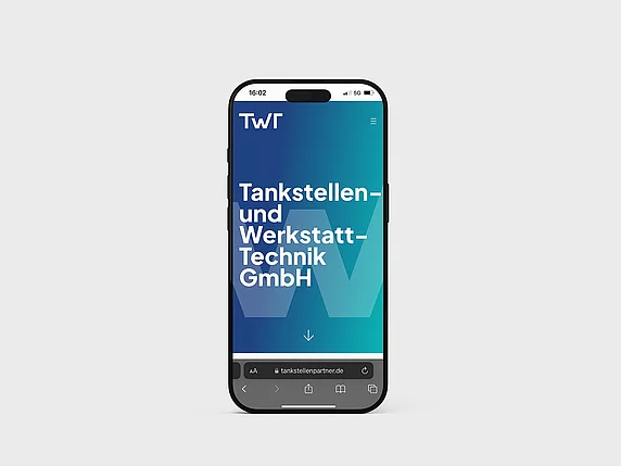 Startseite TWT GmbH auf Smartphone