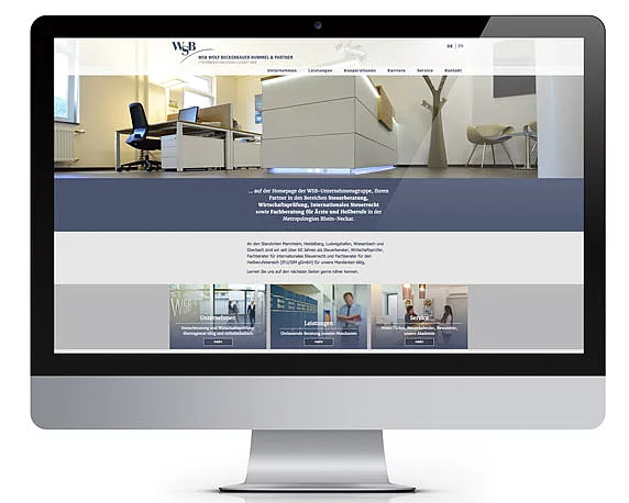 WSB-Unternehmensgruppe, Website,Startseite