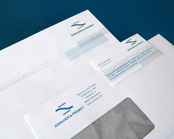 Donauer & Probst, Corporate Design, Geschäftsausstattung