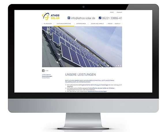 Athos Solar, Website