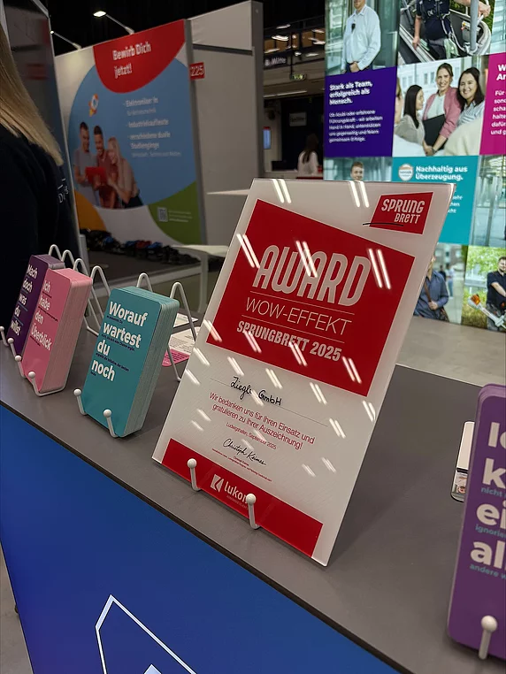 Ziegle Messestand, Award für den Wow-Effekt