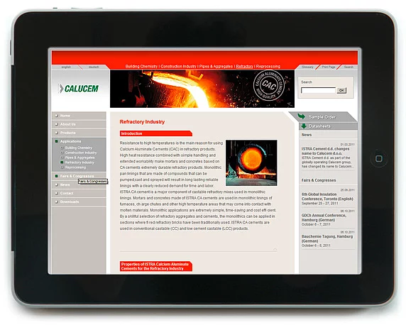 Calucem, Broschuere, Website